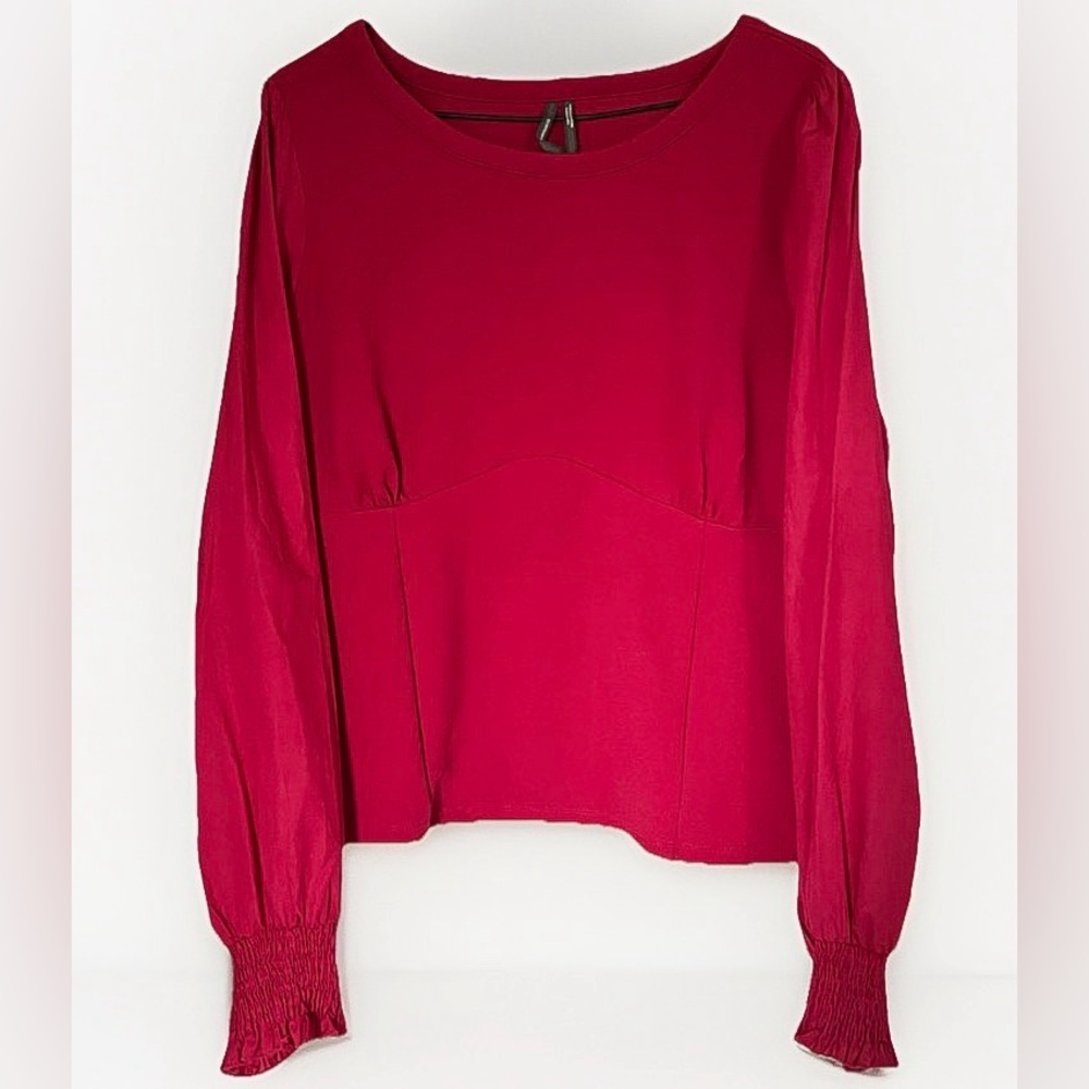 Anthropologie top women's XL structured mixed media career office work